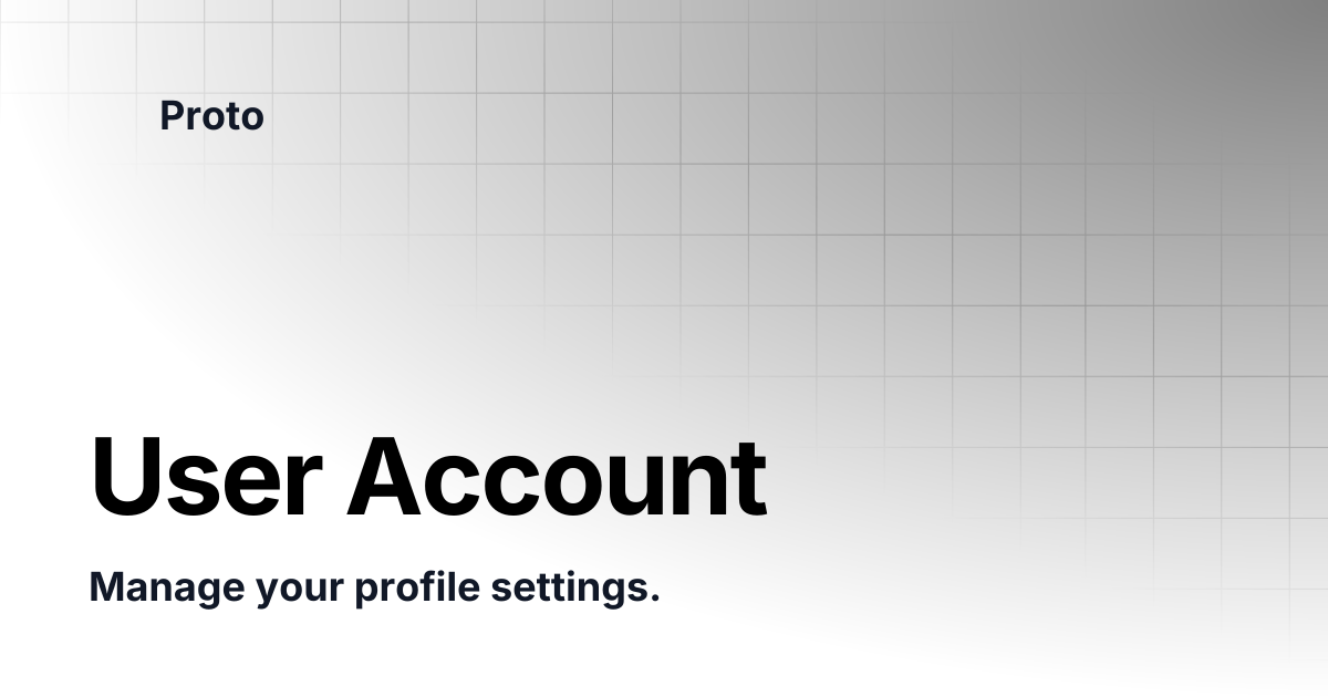 User Account | Proto