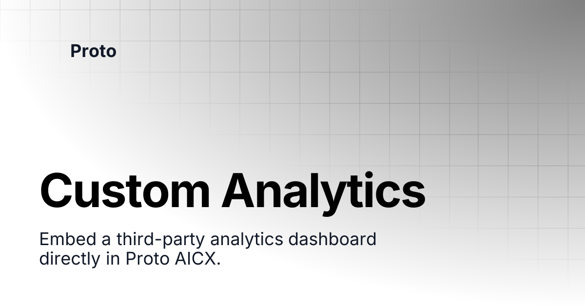 Custom Analytics | Proto
